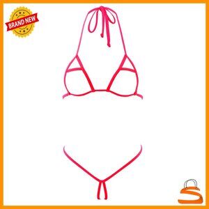 Micro Bikini Set G-String Triangle Top Nylon Spandex One Size